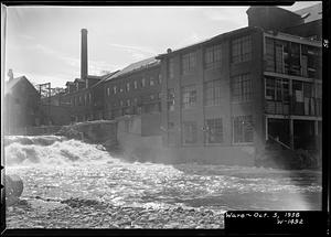 Ware Woolen Co., and part of dam, Ware, Mass., Oct 3, 1938