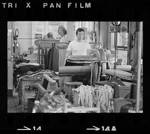 Garment center workers, Kneeland Street, downtown Boston