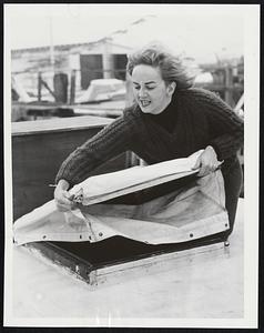N. E. Marina. Peggy Ann Cooney aboard the "Scotia" Boston
