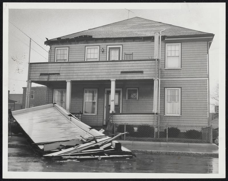 Storm Lashed CoastThe roof of the top piazza of this house at 120