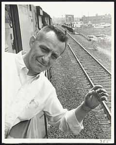 The Only Busy engineer on any railroad yesterday was Don Murray of New Orleans of New Haven, who guided circus train into Boston, strike or no strike.