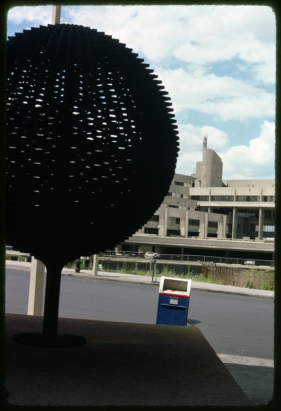 A building and a mailbox in Boston Digital Commonwealth