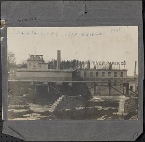 Nashua River Paper Co. paper mill and iron bridge