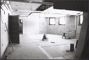 Lawrence Library addition under construction (interior)