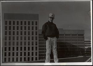 Brian on top of the parking garage