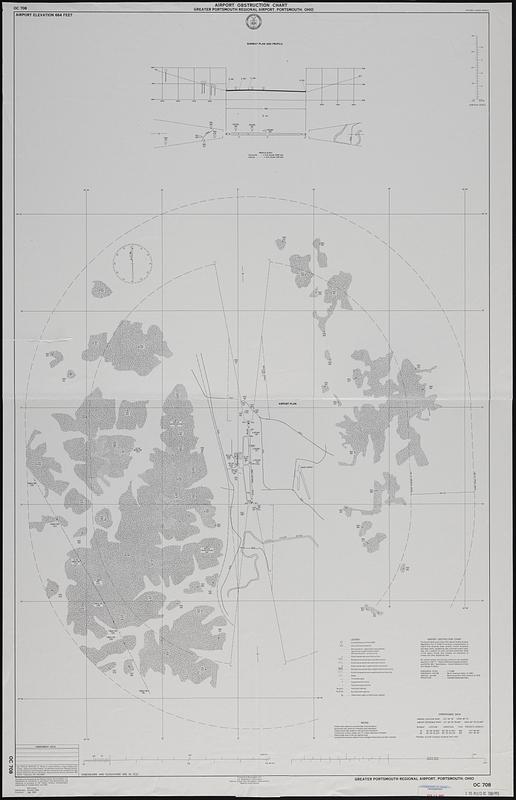 Airport obstruction chart, OC 708, Greater Portsmouth Regional Airport, Portsmouth, Ohio