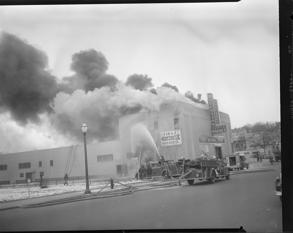 Fire at the First National stores in Wollaston