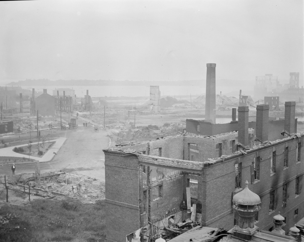 Fire ruins, Great Salem Fire of 1914
