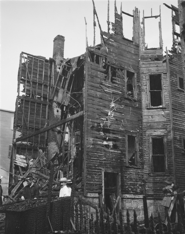 Fire damaged house