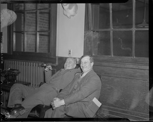 L.J. [Leslie Jones] with Unidentified man (possibly E.W. Rogers or R.P. Hallowell 2nd)