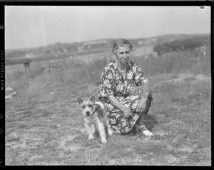 Lill & dog Jeff on Cape Cod