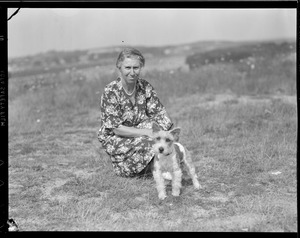 Lill & dog Jeff on Cape Cod