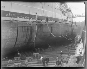 USS Florida showing new invention "blisters" on the side
