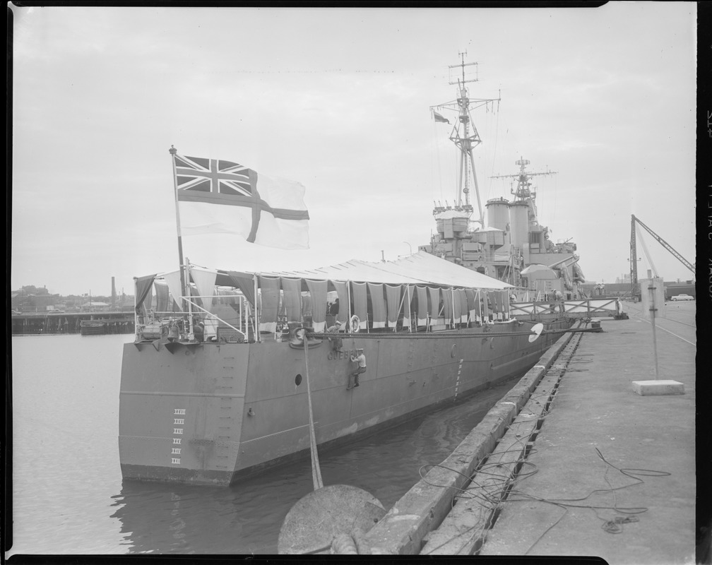 Canadian war vessel "Quebec" at South Naval annex