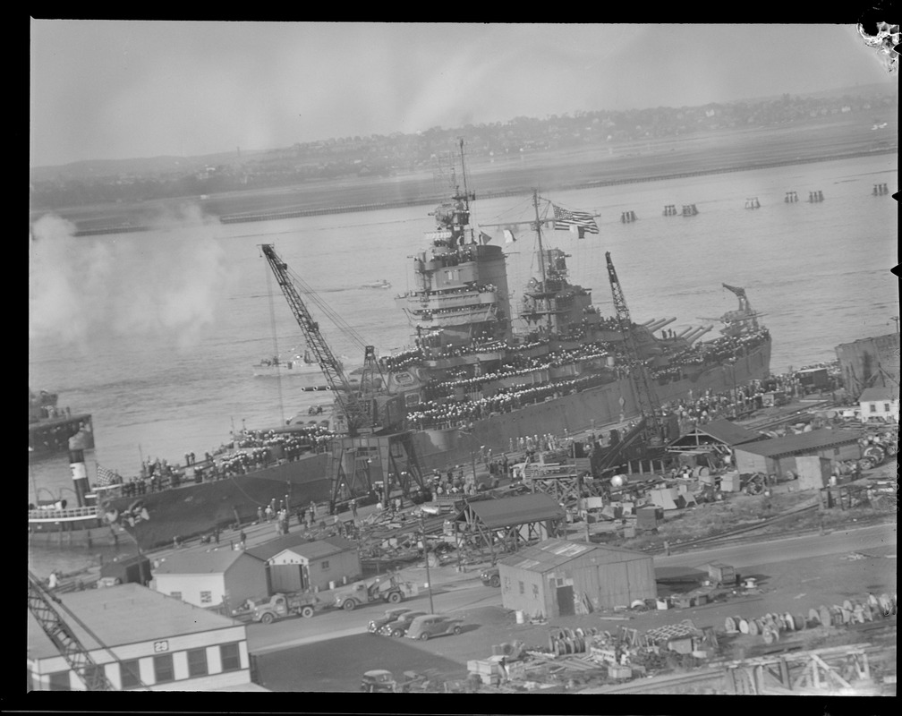 Navy ships at the South Boston Naval Annex - Digital Commonwealth