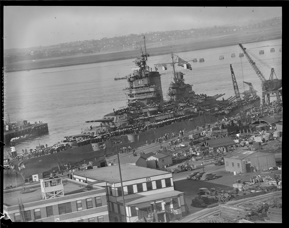 Navy ships at S. Boston Naval Annex - Digital Commonwealth