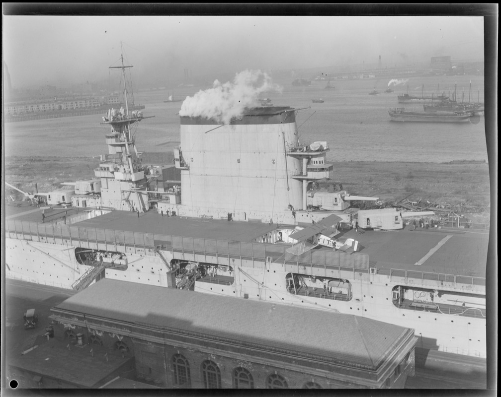 USS Lexington in dry dock