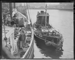 The "Sea Bee" fueling "Adventure" - Fish Pier, S. Boston