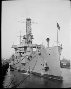 U.S. Navy ship coming into dry dock at Navy Yard
