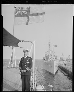 British Naval ship at dock