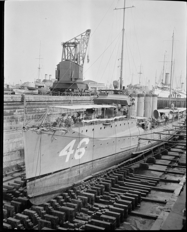 U.S. Navy ship no. 46 in dry dock