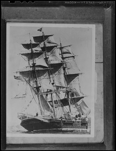 Old-time sailing ship