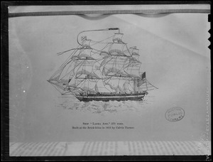 Photo of Boston Public Library print of ship Laura Ann