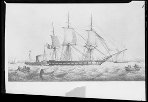 Copy print of sailing ship