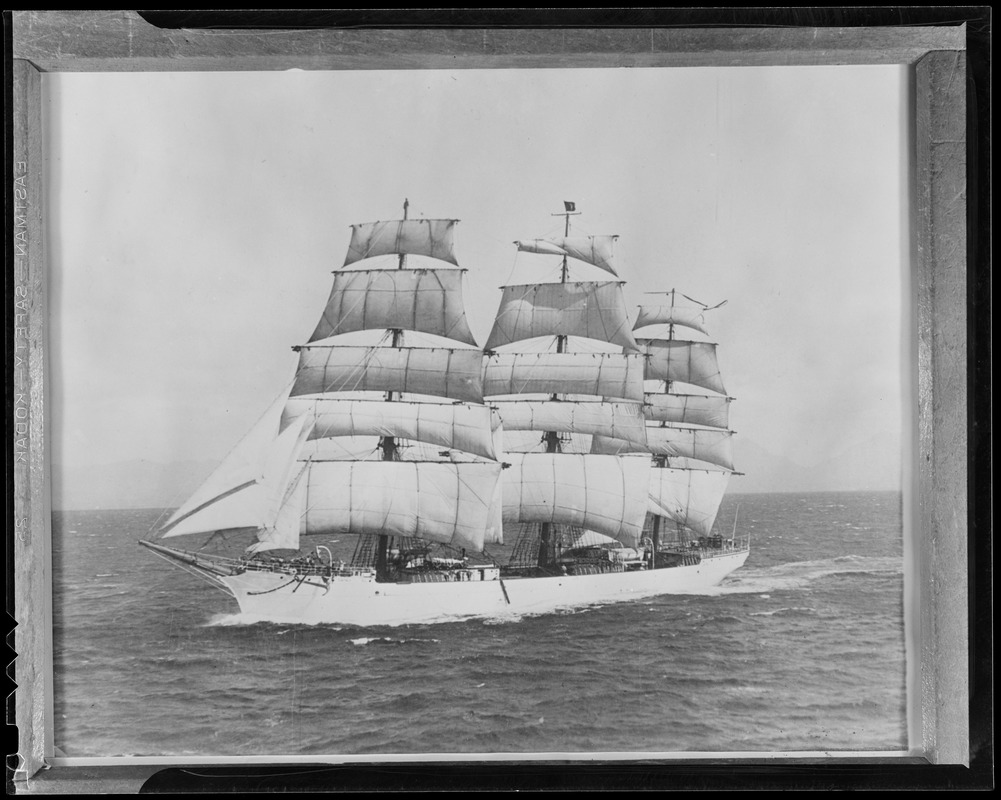 3-masted "Tusitala" - a symphony of sails owned by James A. Farrell of U.S. Steel