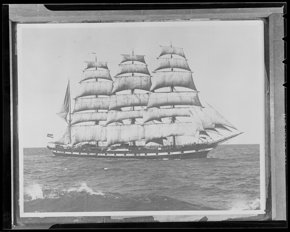 Old square rigger "Chile" on South Pacific
