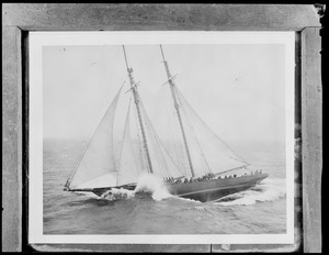 Schooner under sail