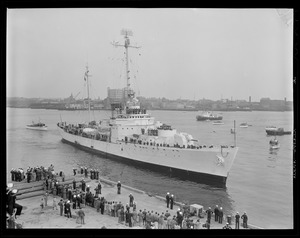 Coast Guard ship USS Bibb docking at Boston