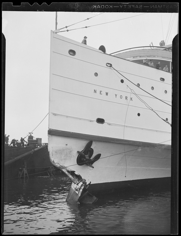 Eastern steamship liner "New York" after she rammed and sank the SS Romance