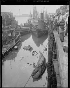 Submerged at dock