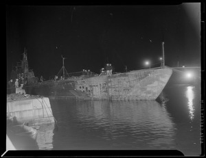 U.S. sub "Squalus" completely afloat at Portsmouth Navy Yard