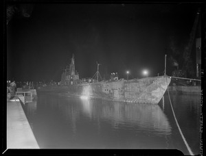 U.S. sub "Squalus" completely afloat at Portsmouth Navy Yard