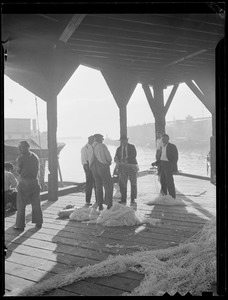 T-Wharf, mending nets