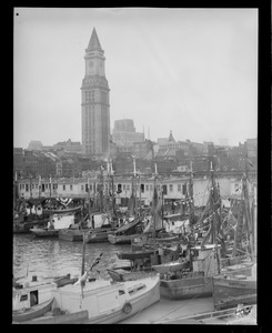 Custom House "Italian" fishing fleet, waterfront Boston