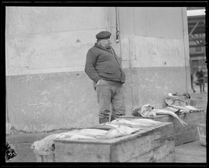 Fish seller at waterfront