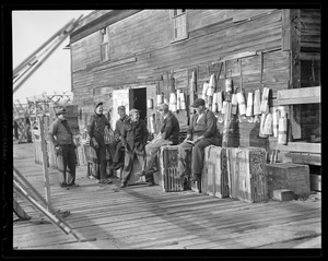 Lobstermen on dock