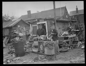 Lobstermen and their shack