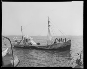 Trawler "Dorchester" going into fish pier.