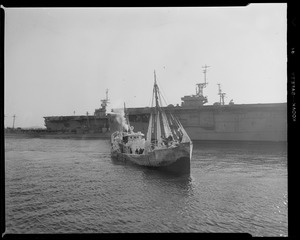 Trawler "Dorchester" going into fish pier.