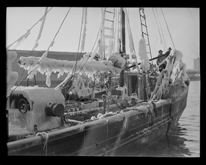 Ice-covered trawler "Elizabeth B." crew