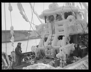 Ice-covered fishing trawler Lucky Star
