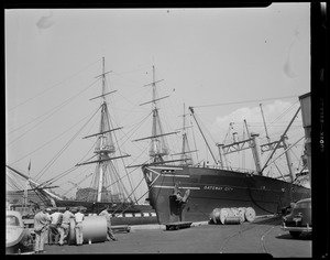 "Gateway City" docked next to USS Constitution
