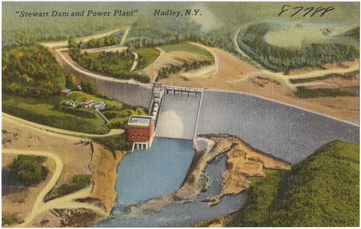 "Stewart Dam and Power Plant" Hadley, N.Y.