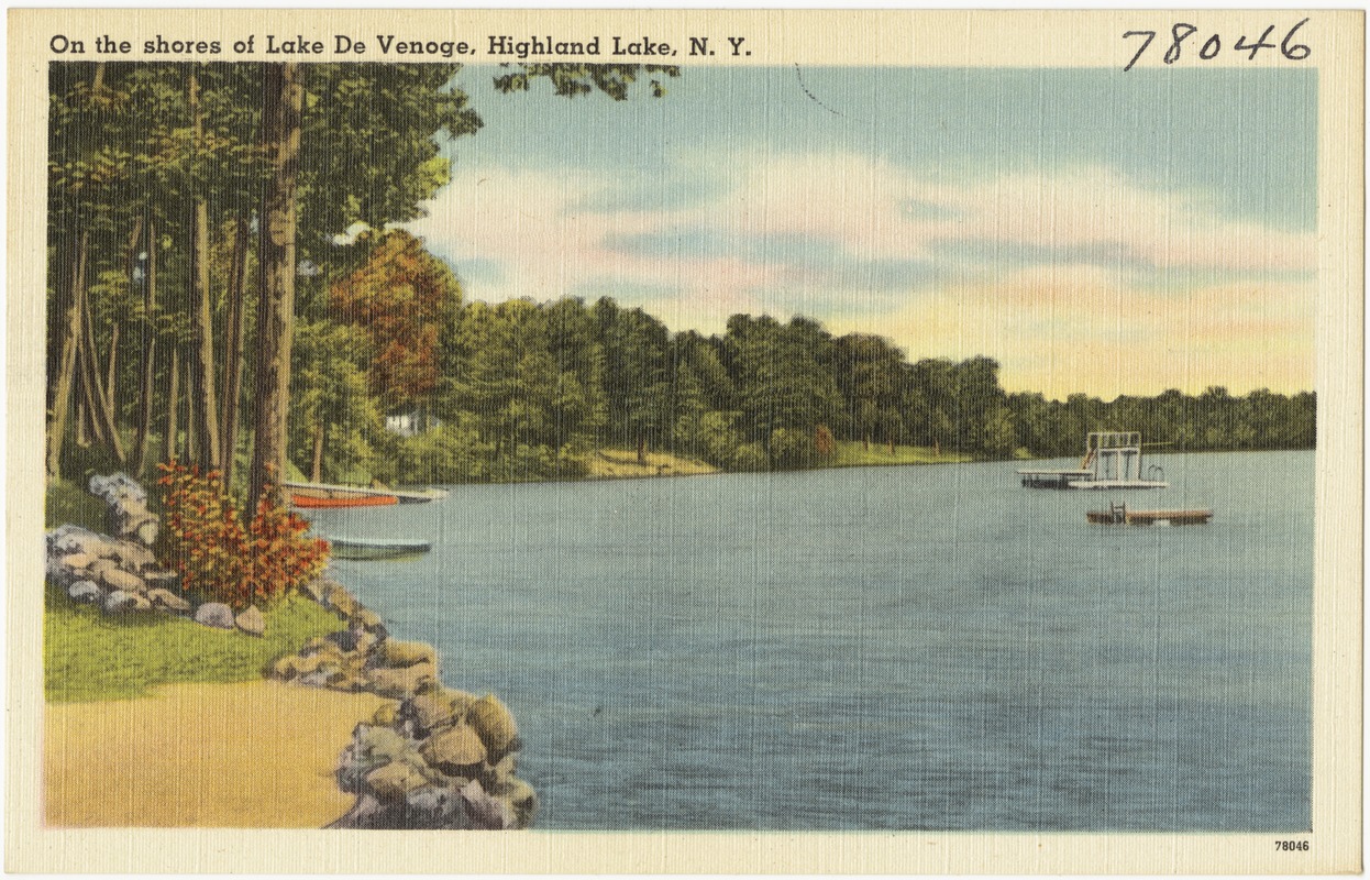 On the shores of Lake De Venoge, Highland Lake, N. Y. - Digital ...