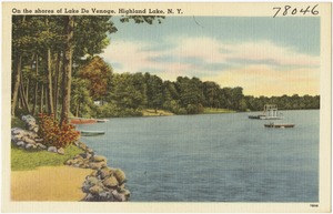 On the shores of Lake De Venoge, Highland Lake, N. Y.