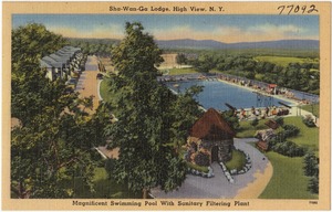 Sha-Wan-Ga Lodge, High View, N. Y. Magnificent swimming pool with sanitary filtering plant